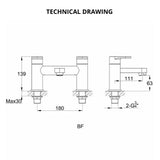 Imex Bath Mixer Imex Ivan Bath Filler Tap in Chrome