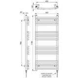 Vogue Designer Towel Radiator Vogue Melody Curved Designer Towel Radiator in Chrome