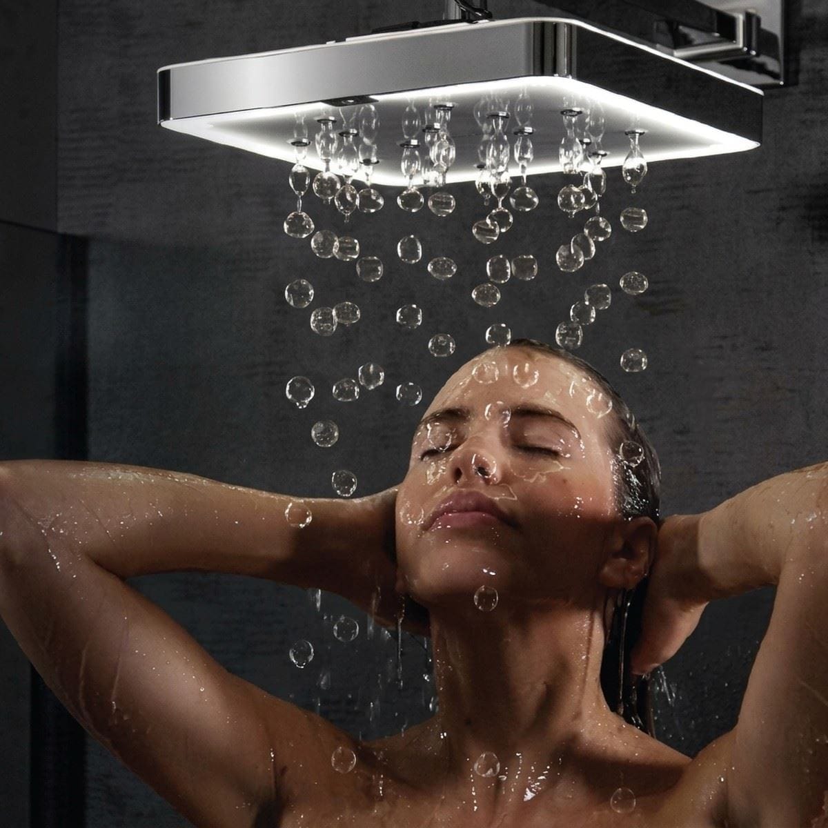 TED Exposed Shower Set TED Togo Oval BubbleSpa® Complete 2 Outlet Digital Shower Kit with Wireless Button