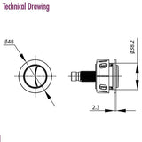 Crosswater Flush Plate Matt Black Crosswater Flush Button and Cable