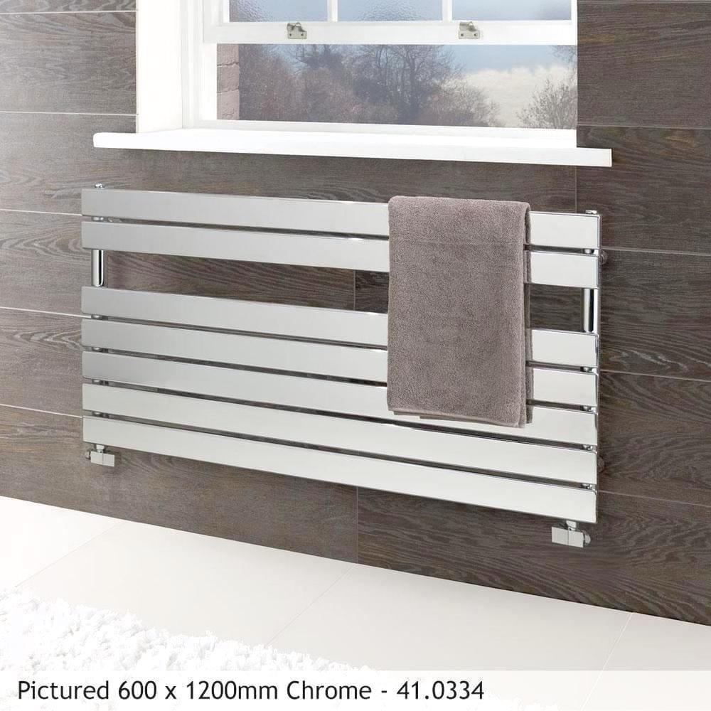 Eastbrook Designer Towel Rail 600 x 400 / Electric Only Eastbrook Staverton Tube on Tube Straight Vertical Heated Towel Rail in Chrome