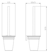 Aquarius Toilet Brush Holder Aquarius Auro Toilet Brush Holder in Brushed Brass