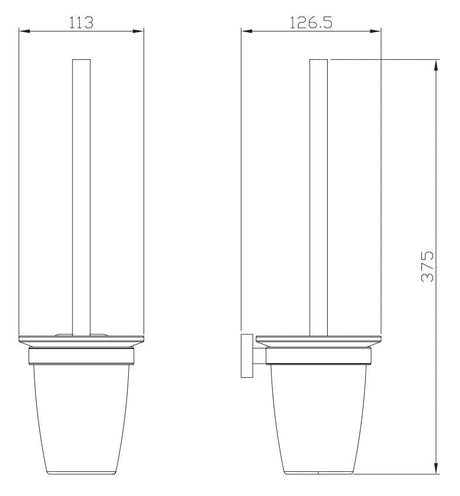 Aquarius Toilet Brush Holder Aquarius Auro Toilet Brush Holder in Brushed Brass