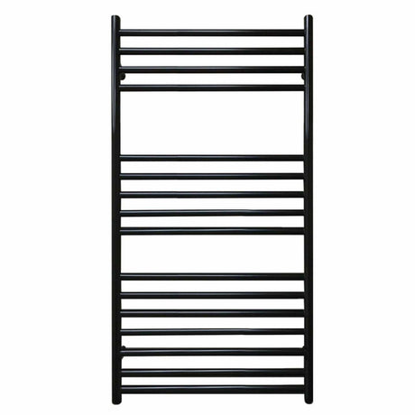 JIS Ladder Rail 1000 x 520mm / Black / Central Heating JIS Sussex Steyning Vertical Stainless Steel Heated Towel Rail