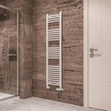 Eastbrook Ladder Rail Eastbrook Wingrave Vertical Straight Heated Towel Rail - 1600 x 400mm in Gloss White