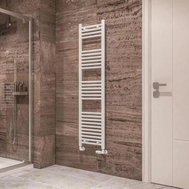 Eastbrook Ladder Rail Eastbrook Wingrave Vertical Straight Heated Towel Rail - 1600 x 400mm in Gloss White