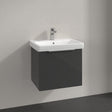 Villeroy & Boch Wall Mounted Vanity Unit Grey Villeroy & Boch Architectura Wall Hung Vanity Unit 550mm One Drawer with Basin
