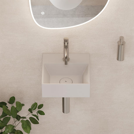 Crosswater Cloakroom Basin White Matt / 300 x 300mm Crosswater Beck Cloakroom Basin with Waste