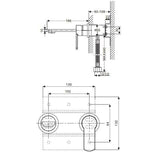 Crosswater Wall Mounted Basin Tap Crosswater Wisp 2 Hole Wall Mounted Basin Mixer Tap in Chrome