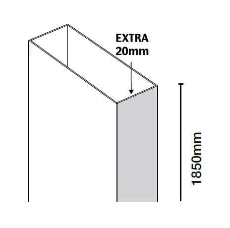 Merlyn Extension Profile Merlyn Series 10 Extension Profile for Quadrant Shower Enclosures