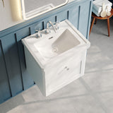 Aquarius Leighton 500mm Wall Mounted One Drawer Vanity Unit with Basin