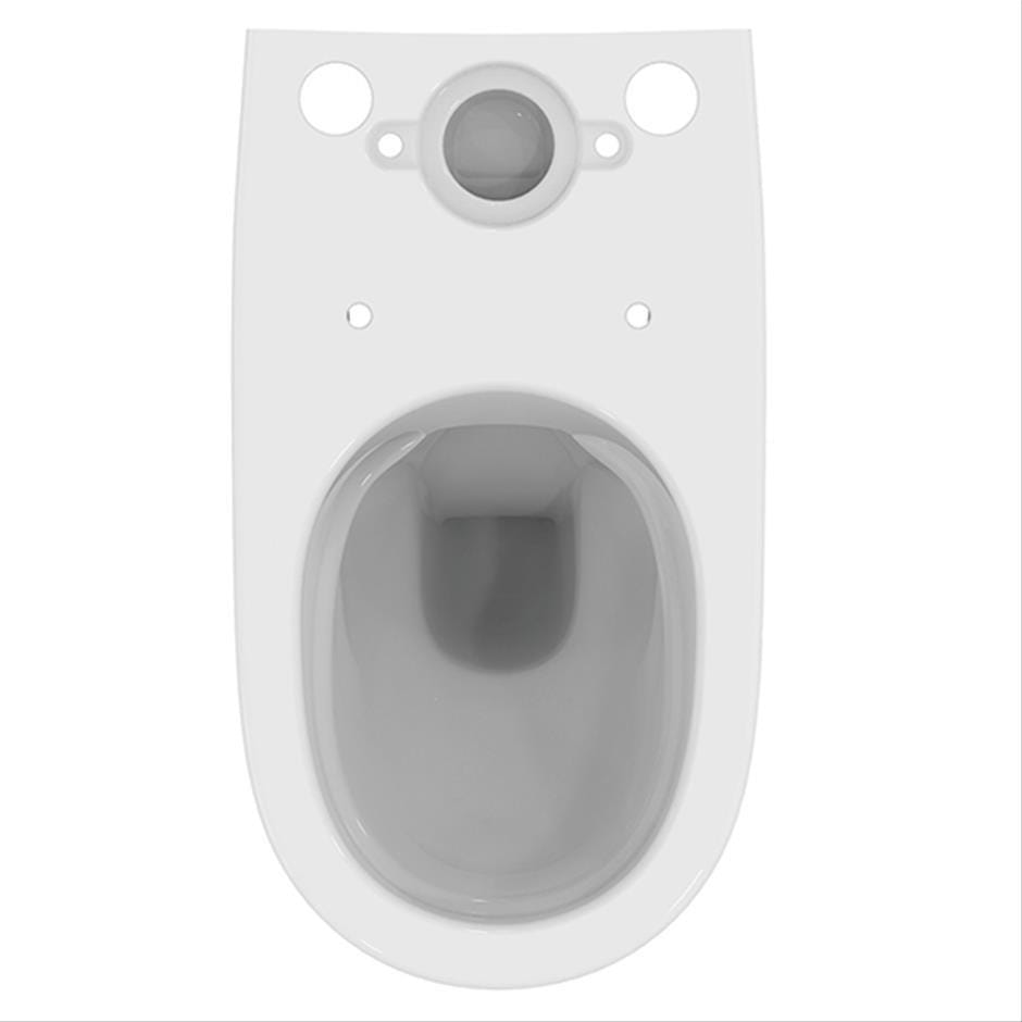 Ideal Standard Close Coupled Toilet Ideal Standard i.life Close Coupled Open Back Rimless Toilet with HydroTwist Flush and Soft Close Seat