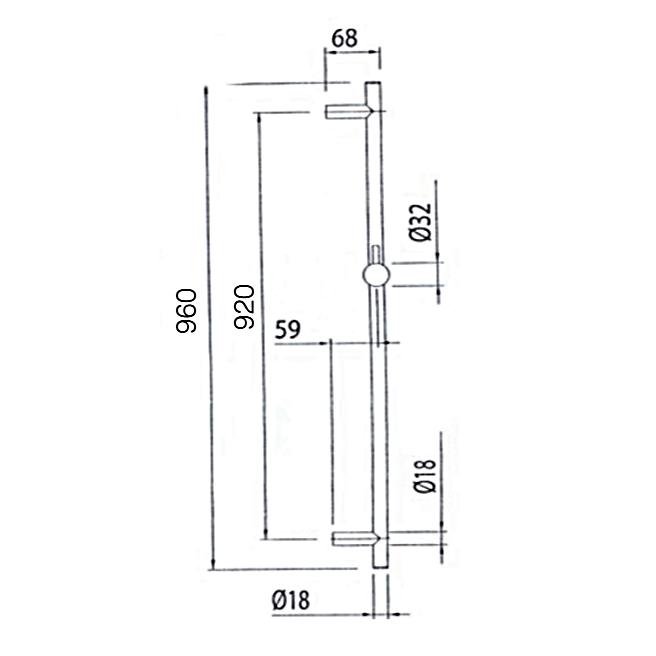 JTP Shower Riser Rail JTP Techno Riser Rail Set with Single Function Hand Shower and Hose