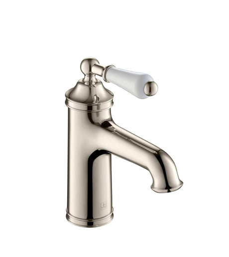 JTP Mono Basin Tap Nickel JTP Grosvenor Single Lever Basin Mixer Tap with Clicker Waste