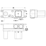 Clearwater Wall Mounted Basin Tap Clearwater Ixora Wall Mounted 2 Hole Basin Mixer Tap in 316 Stainless Steel