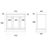 Eastbrook Floor Standing Vanity Unit Eastbrook Hardwick Traditional 900mm Floor Standing Vanity Unit with Basin