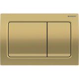 Geberit Flush Plate Brass Geberit Alpha Flush Plate with Square Buttons