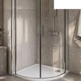 Aquarius Quadrant Shower Tray Aquarius Urbano Quadrant 45mm Stone Resin Shower Tray in White