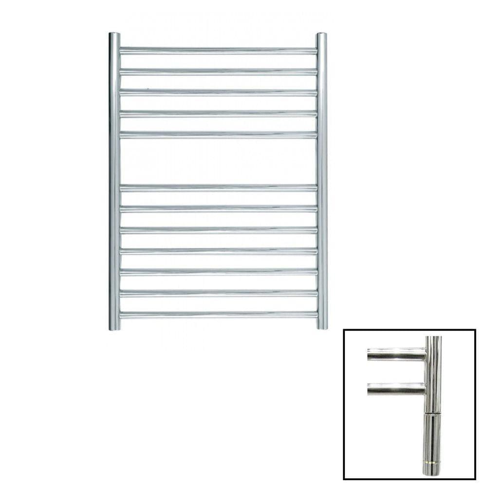 JIS Ladder Rail 700 x 520mm / Polished Chrome / Electric Only with Cylindrical Adjustable Element JIS Sussex Ouse Vertical Stainless Steel Heated Towel Rail