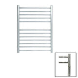 JIS Ladder Rail 700 x 520mm / Polished Chrome / Electric Only with Cylindrical Adjustable Element JIS Sussex Ouse Vertical Stainless Steel Heated Towel Rail