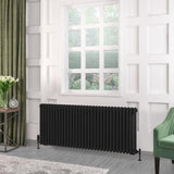 Eastbrook Rivassa Traditional 3 Column Radiator in Matt Black
