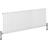 Aquarius Bathrooms Panel Radiator 600 x1470mm / White Aquarius Flat Panel Single Horizontal Radiator