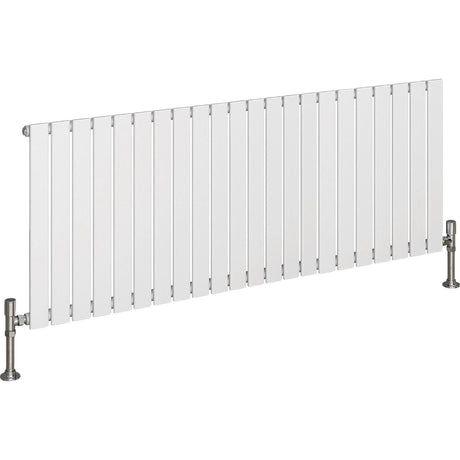 Aquarius Bathrooms Panel Radiator 600 x1470mm / White Aquarius Flat Panel Single Horizontal Radiator