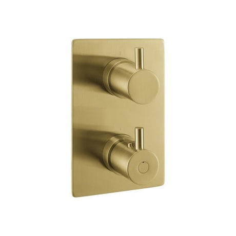 Flova Concealed Shower Valve Brushed Brass Flova Levo Square 1, 2 or 3 Outlet SlimBOX Finishing Set