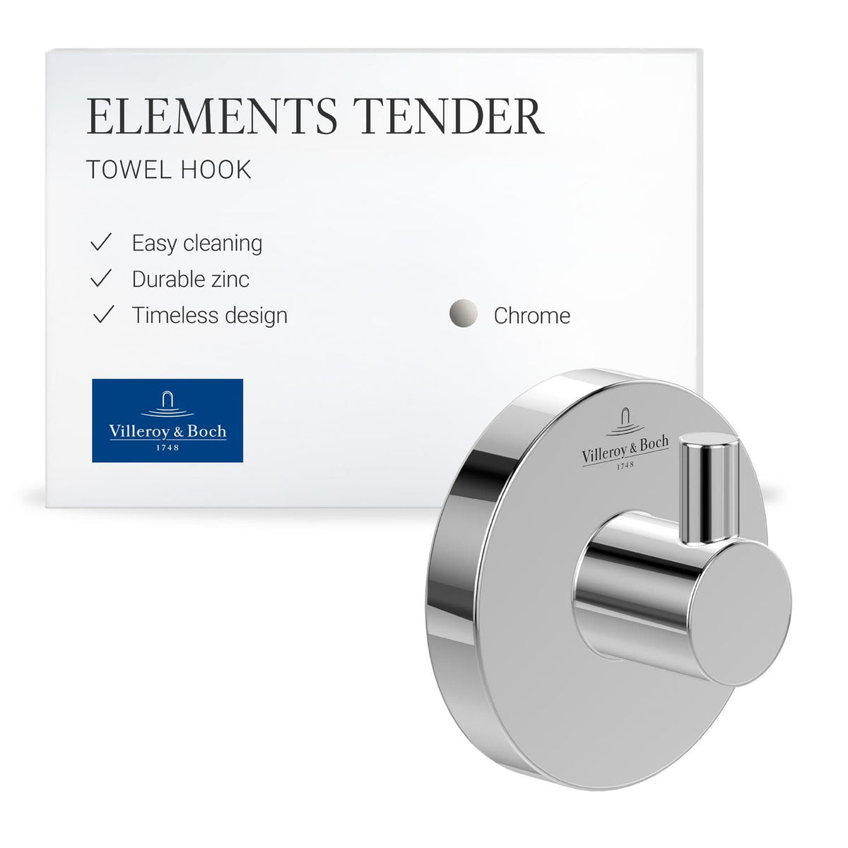 Villeroy & Boch Toilet Roll Holder Villeroy and Boch Elements -  Tender Robe Hook