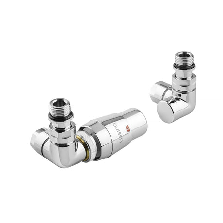 Tissino Radiator Valves Chrome Tissino Hugo2 Corner Radiator Valves with Thermostatic Head