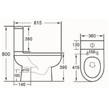 Eastbrook Close Coupled Toilet Eastbrook Dura Close Coupled Toilet with Soft Close Seat