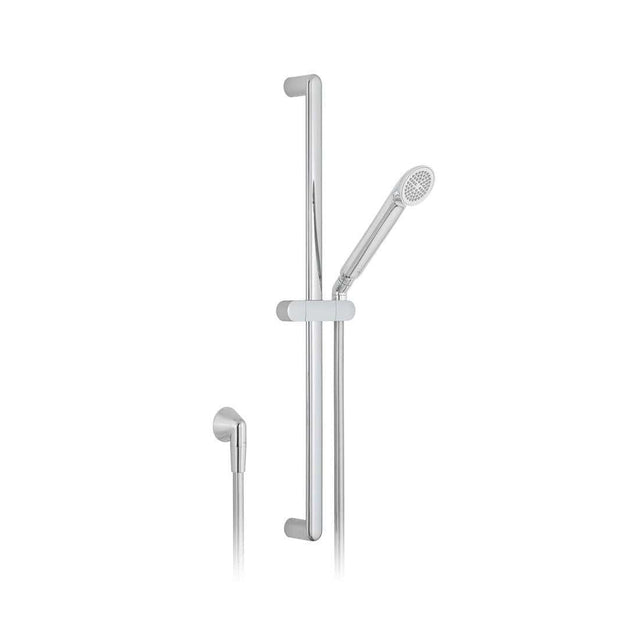 Vado Riser Rail Vado Arrondi Slide Rail Shower Kit with Handset and Wall Outlet in Chrome