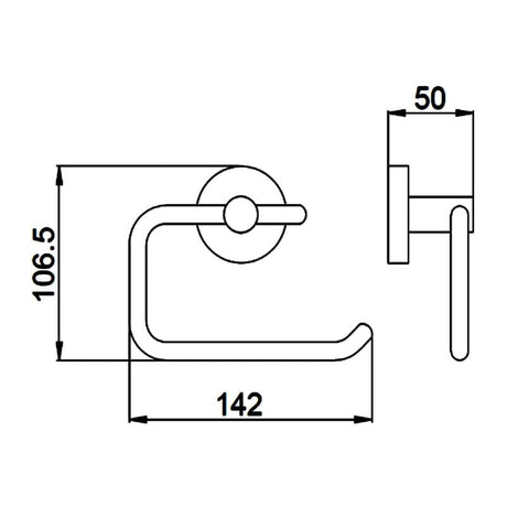 JTP Toilet Roll Holder JTP VOS Classic Toilet Roll Holder