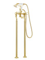 JTP Freestanding Bath Filler Brushed Brass JTP Grosvenor Cross Freestanding Bath Shower Mixer with Kit