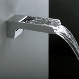Flova Bath Spout Flova Cascade Wall Mounted Bath Spout in Diamond Chrome