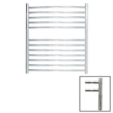 JIS Ladder Rail 700 x 620mm / Polished Chrome / Electric Only with Cylindrical Adjustable Element JIS Sussex Camber Vertical Stainless Steel Curved Heated Towel Rail