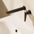 Crosswater Wall Mounted Basin Tap Matt Black Crosswater Foile 2 Hole Wall Mounted Basin Mixer Tap