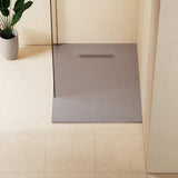 Crosswater Rectangle Shower Tray Light Grey / 900 x 1200 Crosswater Vito Textured Rectangle Shower Tray with Waste