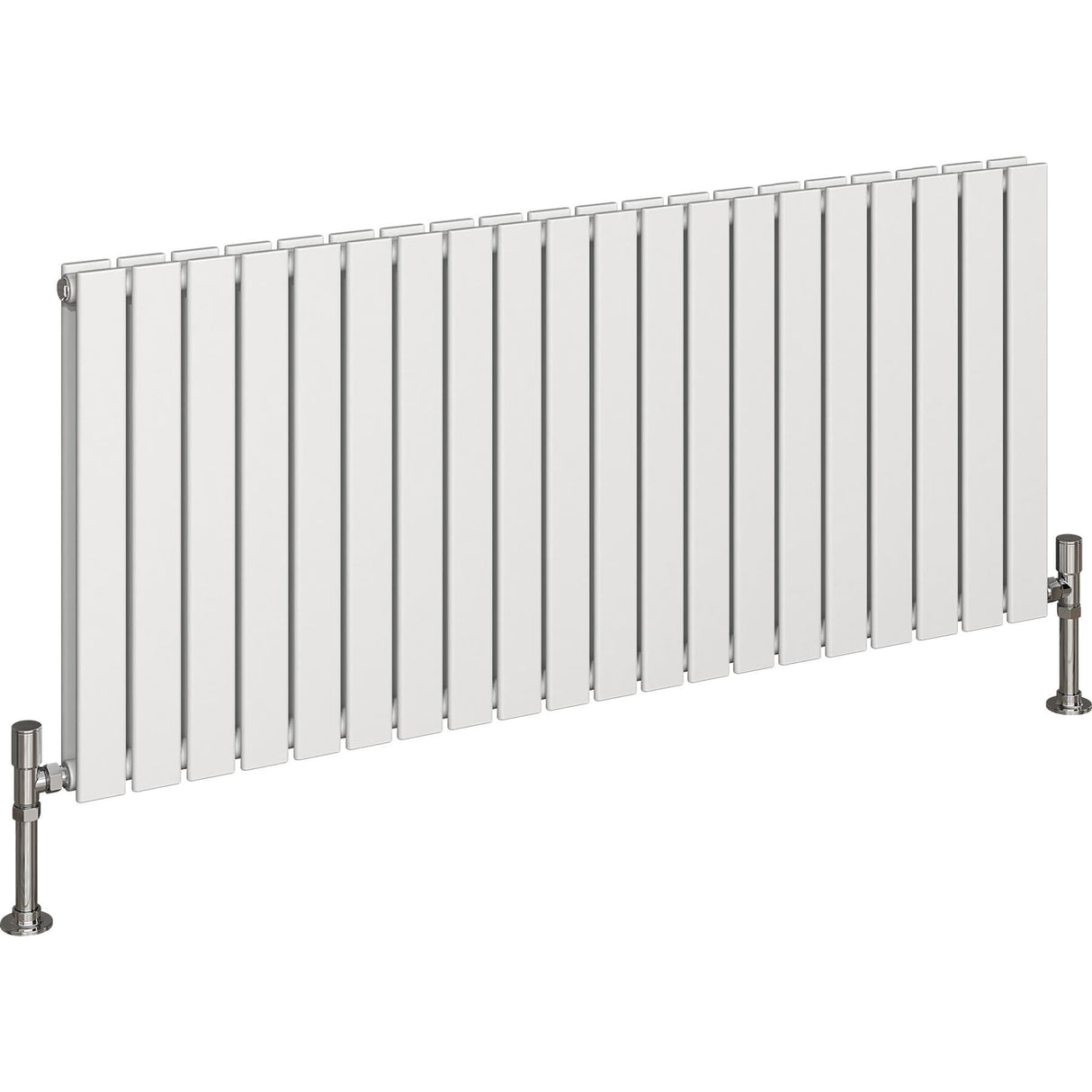 Aquarius Bathrooms Panel Radiator 600 x1470mm / White Aquarius Flat Double Horizontal Panel Radiator