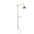 Heritage Shower Riser Rail Vintage Gold Heritage Fixed Rigid Riser Shower Kit with Diverter to Fixed Shower Head and Handset