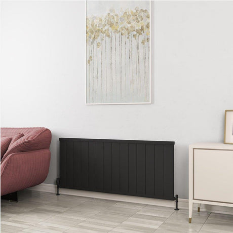 Eastbrook Panel Radiator 600 x 1410mm / Matt Black Eastbrook Kingswood Slimline Horizontal Aluminium Radiator