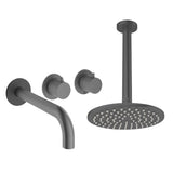 UK Bathroom Store Concealed Shower Set Crosswater Module Shower Set 3 with Fixed Overhead Shower and Bath Spout