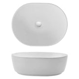 Crosswater Countertop Basin Crosswater Pearl Oval 450mm Countertop Basin with Overflow