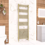 Eastbrook Wendover Straight Heated Towel Rail in Brushed Brass