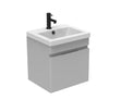 Saneux Wall Mounted Vanity Unit Dove Grey Saneux Air Vanity Unit With Basin - 400 X 350mm - One Drawer - Wall Mounted