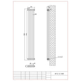 Aquarius Bathrooms Column Radiator Aquarius Foundry Vertical 2 Column Radiator in White