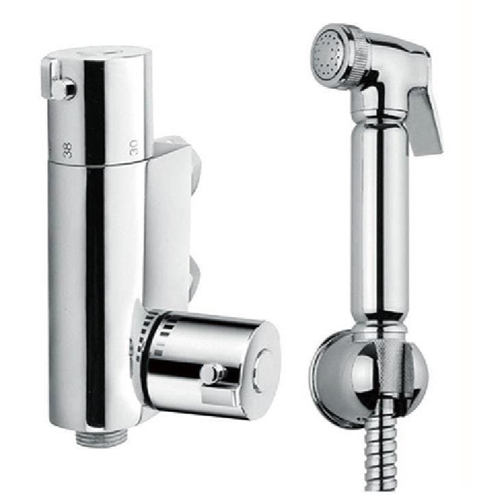 Aquarius Douche Chrome Aquarius FT Shattaf Douche Kit with Thermostatic Mini Valve