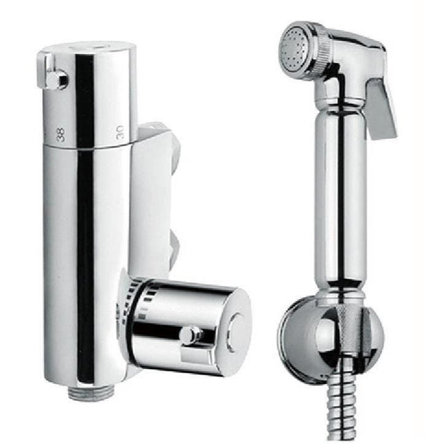 Aquarius Douche Chrome Aquarius FT Shattaf Douche Kit with Thermostatic Mini Valve