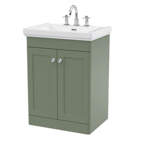 Aquarius Leighton 500mm Floor Standing Two Door Vanity Unit with Basin