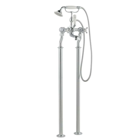 JTP Freestanding Bath Filler JTP Grosvenor Cross Freestanding Bath Shower Mixer with Kit